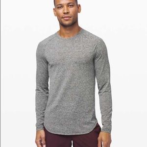 Lululemon Drysense Long Sleeve Medium Hblk/Heather grey